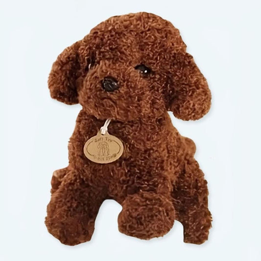 La Peluche 18cm Peluche caniche marron