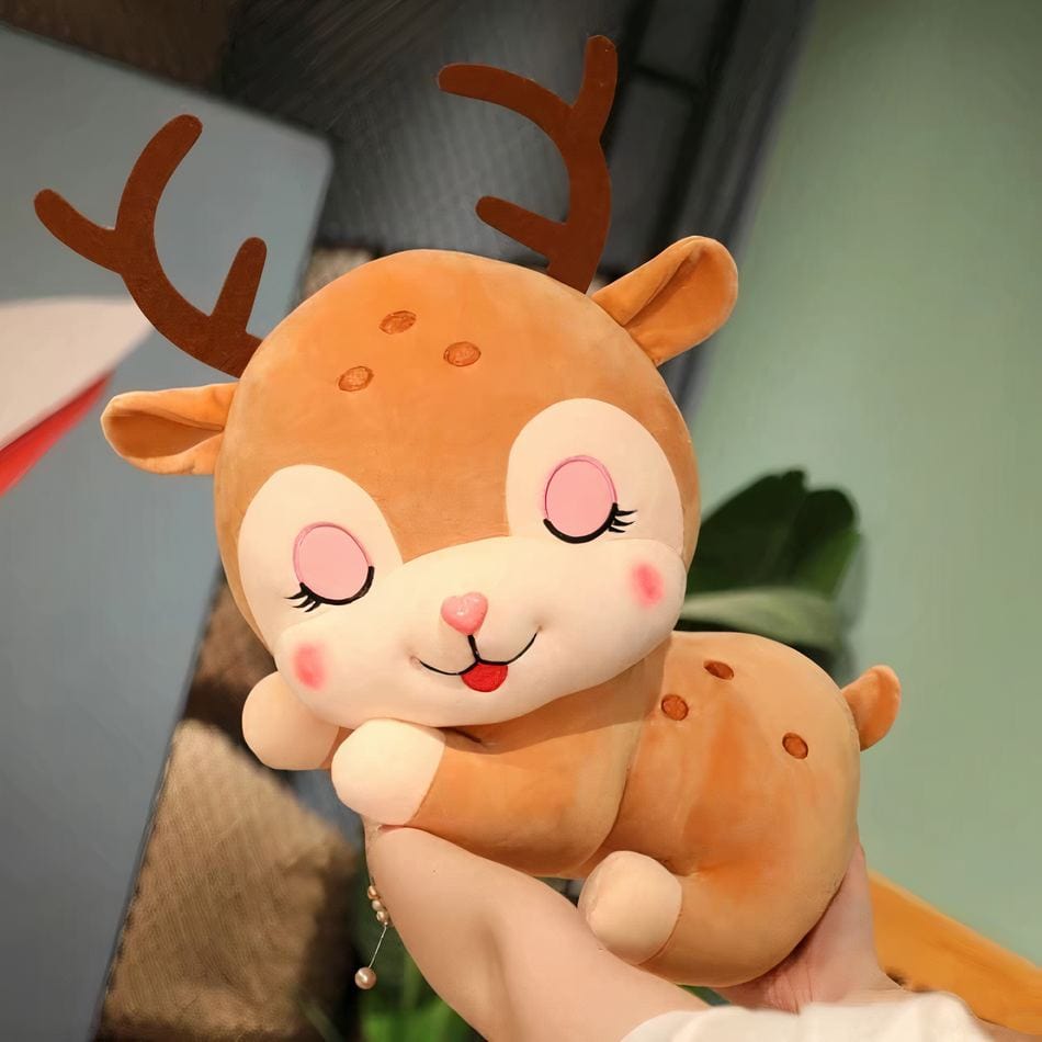La Peluche 20cm Peluche cerf endormie