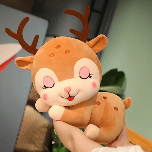 La Peluche 20cm Peluche cerf endormie