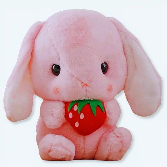 La Peluche 20cm Peluche lapin avec une fraise