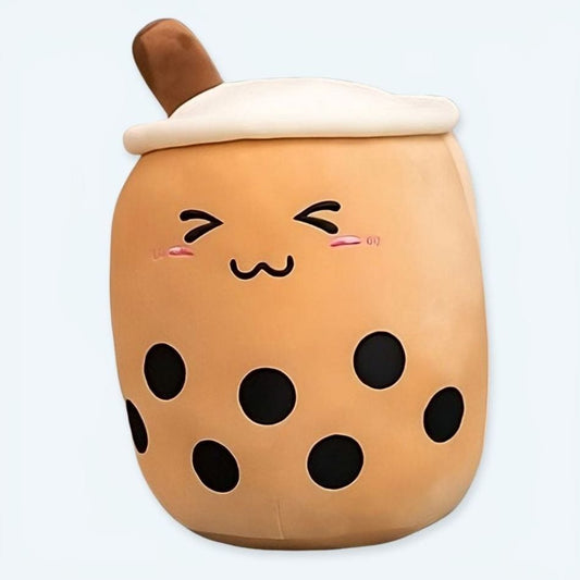 La Peluche 22-24cm Peluche coussin Bubble tea marron