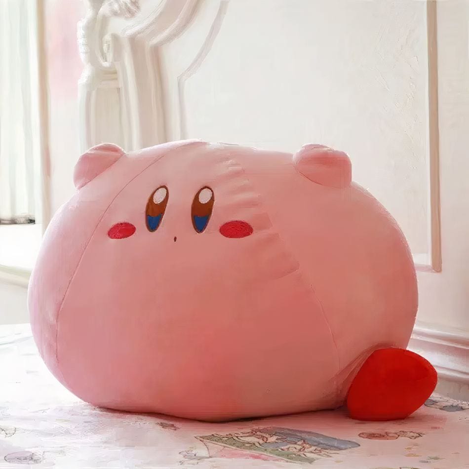 La Peluche 24cmx18cm Peluche rose de Kirby aux joues rouges