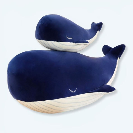 La Peluche 25cm Peluche géante baleine bleue marine