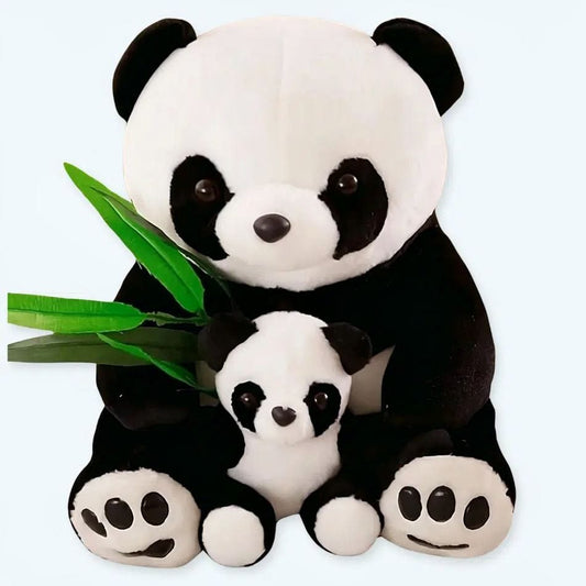 La Peluche 25cm Peluche panda maman et bébé