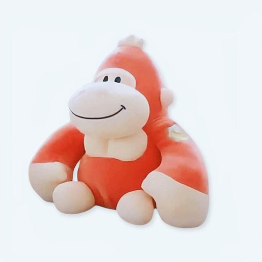 La Peluche 28cm Peluche gorille orange heureux