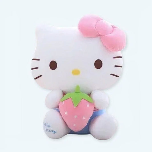 La Peluche 30cm Peluche Hello Kitty avec une fraise