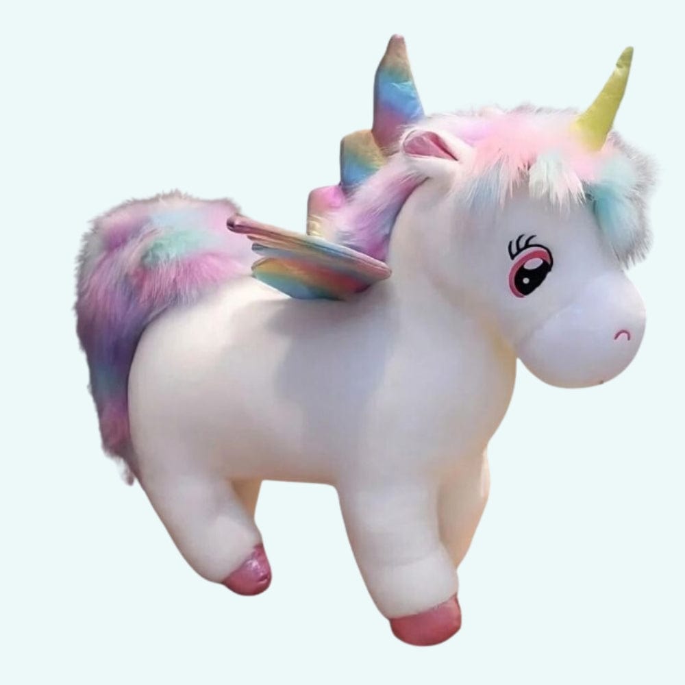 La Peluche 30cm Peluche licorne blanche craquante