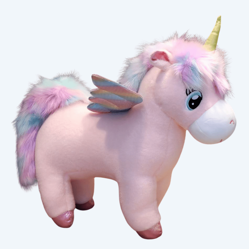 La Peluche 30cm Peluche licorne rose craquante