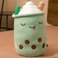 La Peluche 32-35cm / Vert Peluche coussin Bubble tea doux