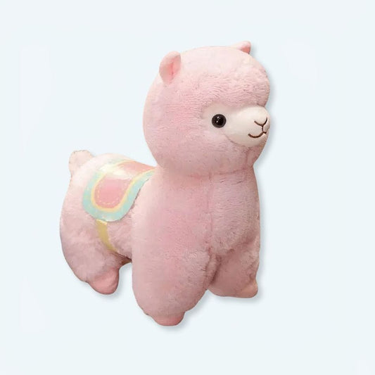 La Peluche 35cm Peluche lama rose