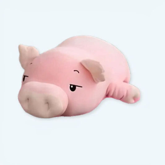 La Peluche 40cm Peluche cochon rose couché