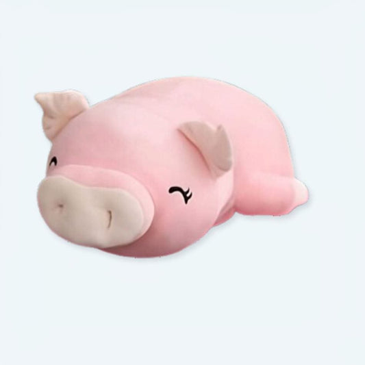 La Peluche 40cm Peluche cochon rose joyeux