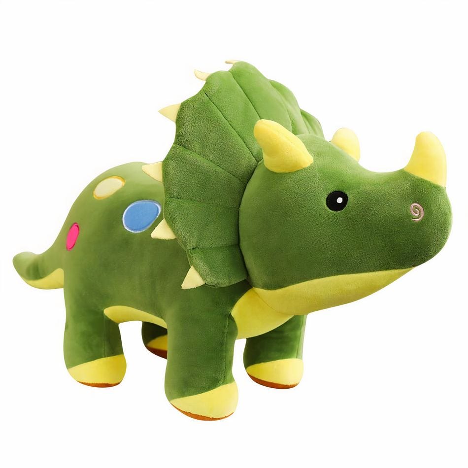 La Peluche 40cm Peluche dinosaure douce verte