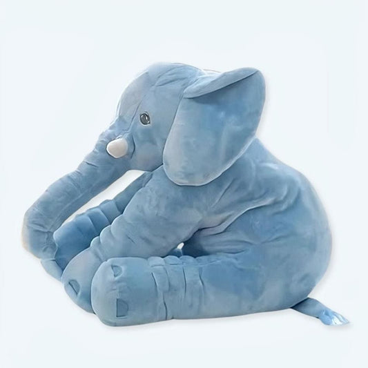 La Peluche 40cm Peluche éléphant oreiller bleue
