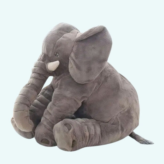 La Peluche 40cm Peluche éléphant oreiller grise