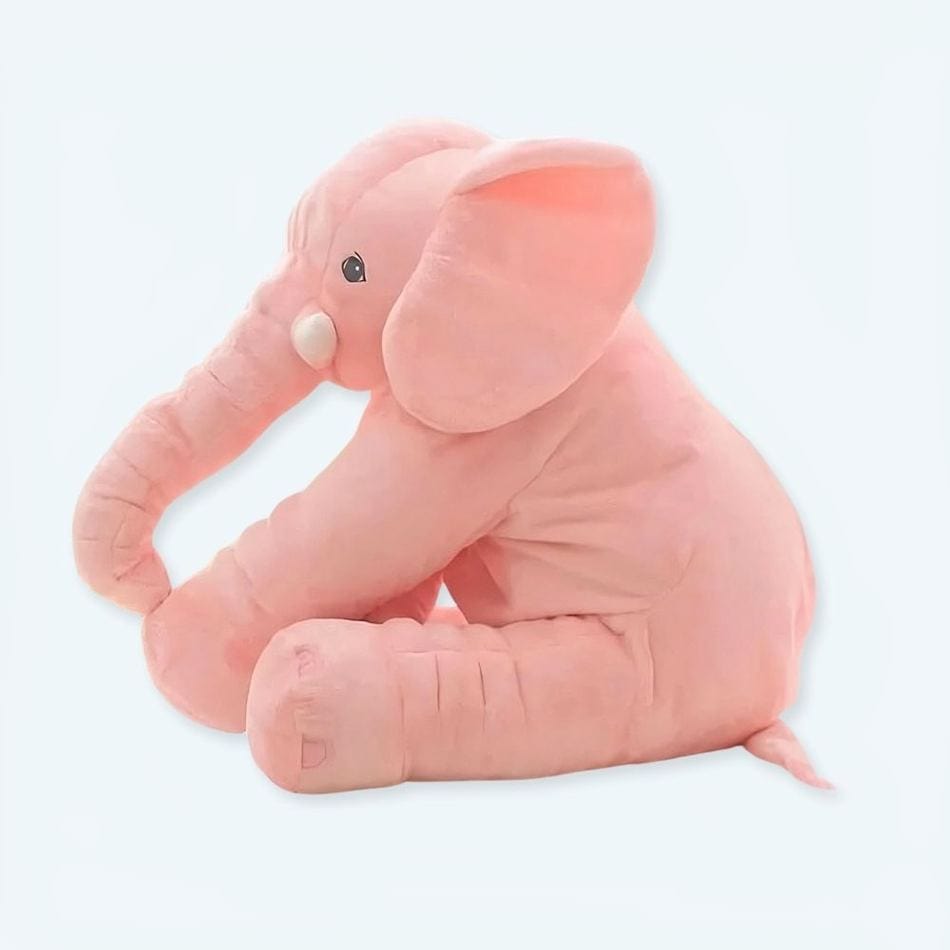 La Peluche 40cm Peluche éléphant oreiller rose