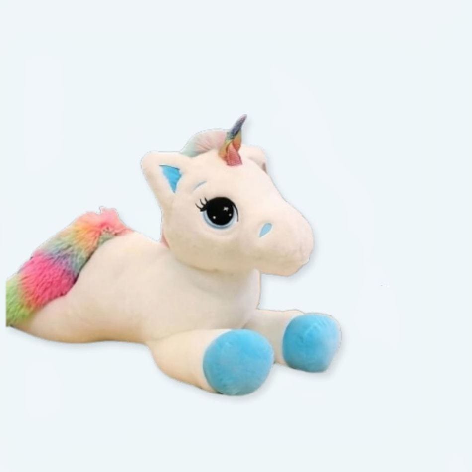 La Peluche 40cm Peluche licorne en arc-en-ciel