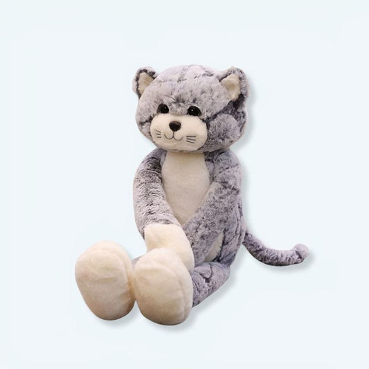 La Peluche 50cm Peluche chat gris aux longues jambes