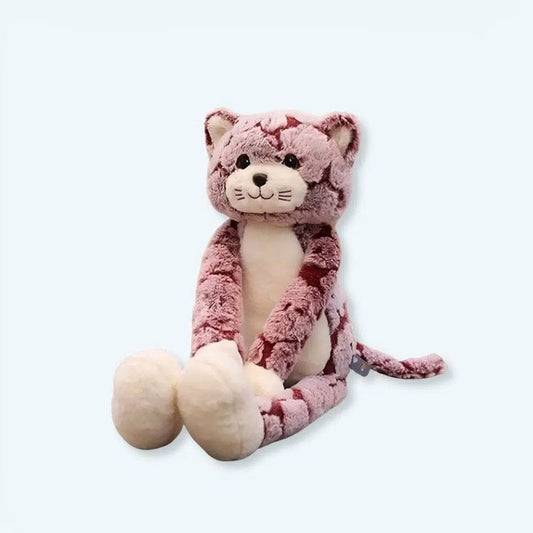 La Peluche 50cm Peluche chat rose aux longues jambes