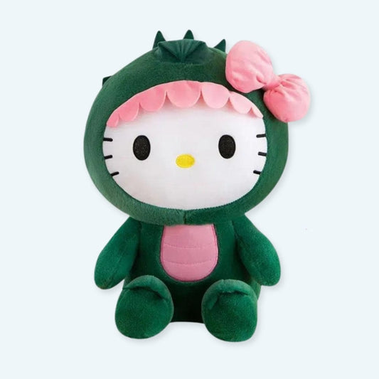 La Peluche 50cm Peluche Hello Kitty en dinosaure