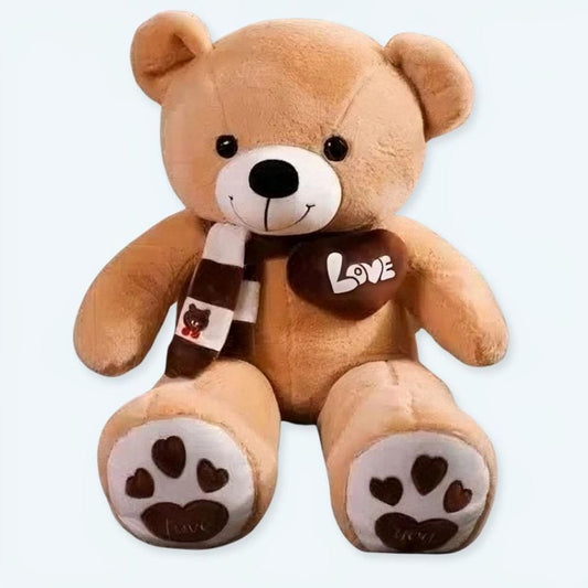 La Peluche 80cm Peluche ours beige love