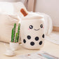 La Peluche Blanc / 22-24cm Peluche Bubble tea souriante pour enfant