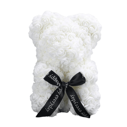 La Peluche Blanc Ourson en rose pour Saint-Valentin