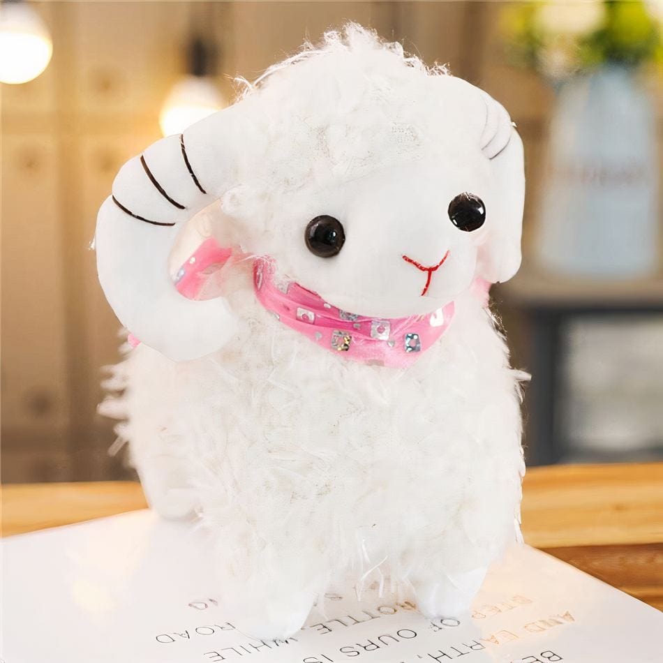 La Peluche Blanc Peluche chèvre pour petite fille