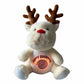 La Peluche Blanc Peluche renne de Noël respirante avec berceuses douce