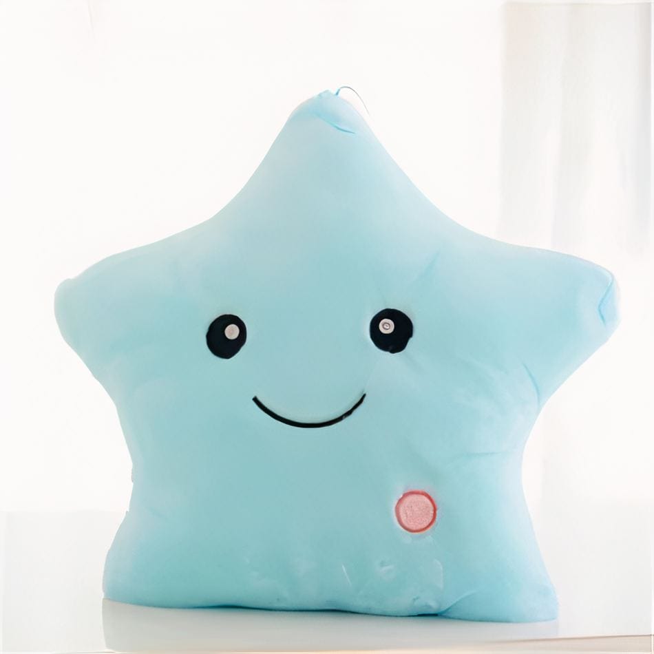 La Peluche Bleu Veilleuse peluche en forme d’étoile brillante