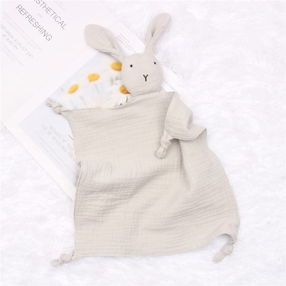 La Peluche Gris Doudou lapin  pour bébé