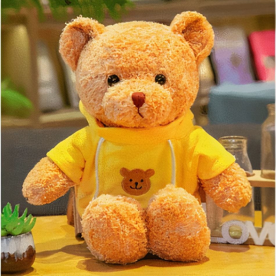 La Peluche Jaune / 30cm Peluche ours avec pull