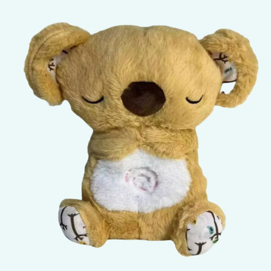 La Peluche Jaune Peluche koala jaune ou grise respirante musicale