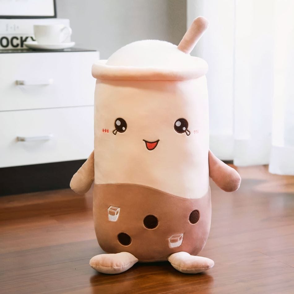 La Peluche Marron / 25cm Peluche oreiller Thé Matcha Bubble tea