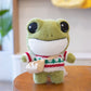 La Peluche Multicolore Peluche grenouille avec sac