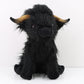 La Peluche Noir Peluche vache poilue
