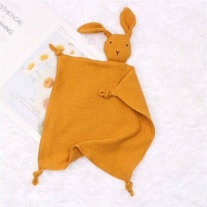 La Peluche Orange Doudou lapin  pour bébé