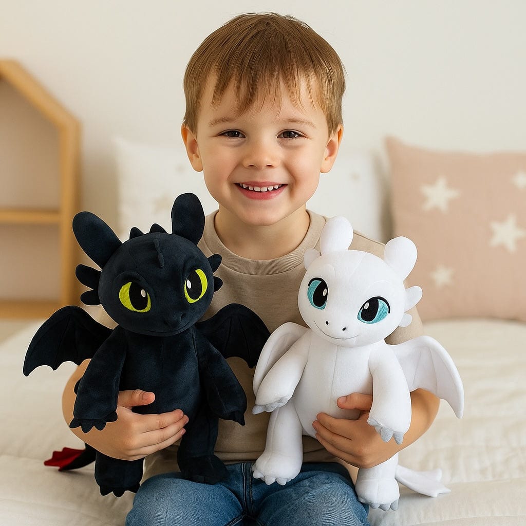 La Peluche Pack peluche dragon Krokmou + Furie Eclair