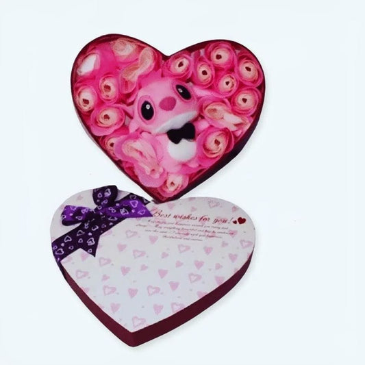 La Peluche Peluche Angel coffret en cœur