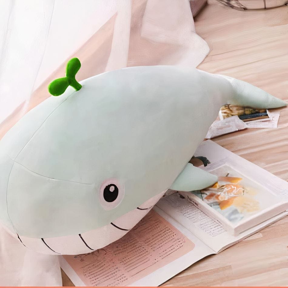 La Peluche Peluche baleine vert pastel