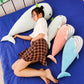 La Peluche Peluche baleine vert pastel