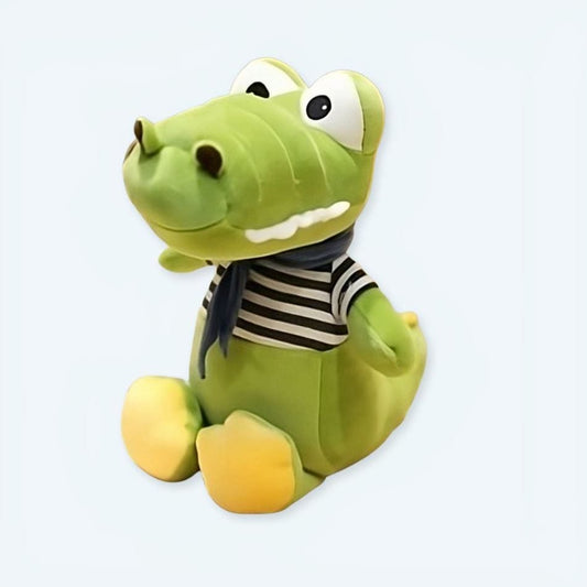 La Peluche Peluche bébé crocodile verte