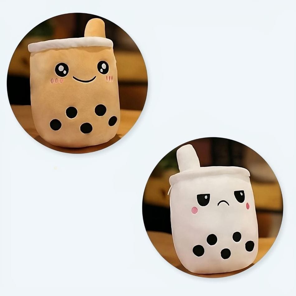 La Peluche Peluche Bubble tea réversible enfant