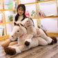 La Peluche Peluche cheval beige couché