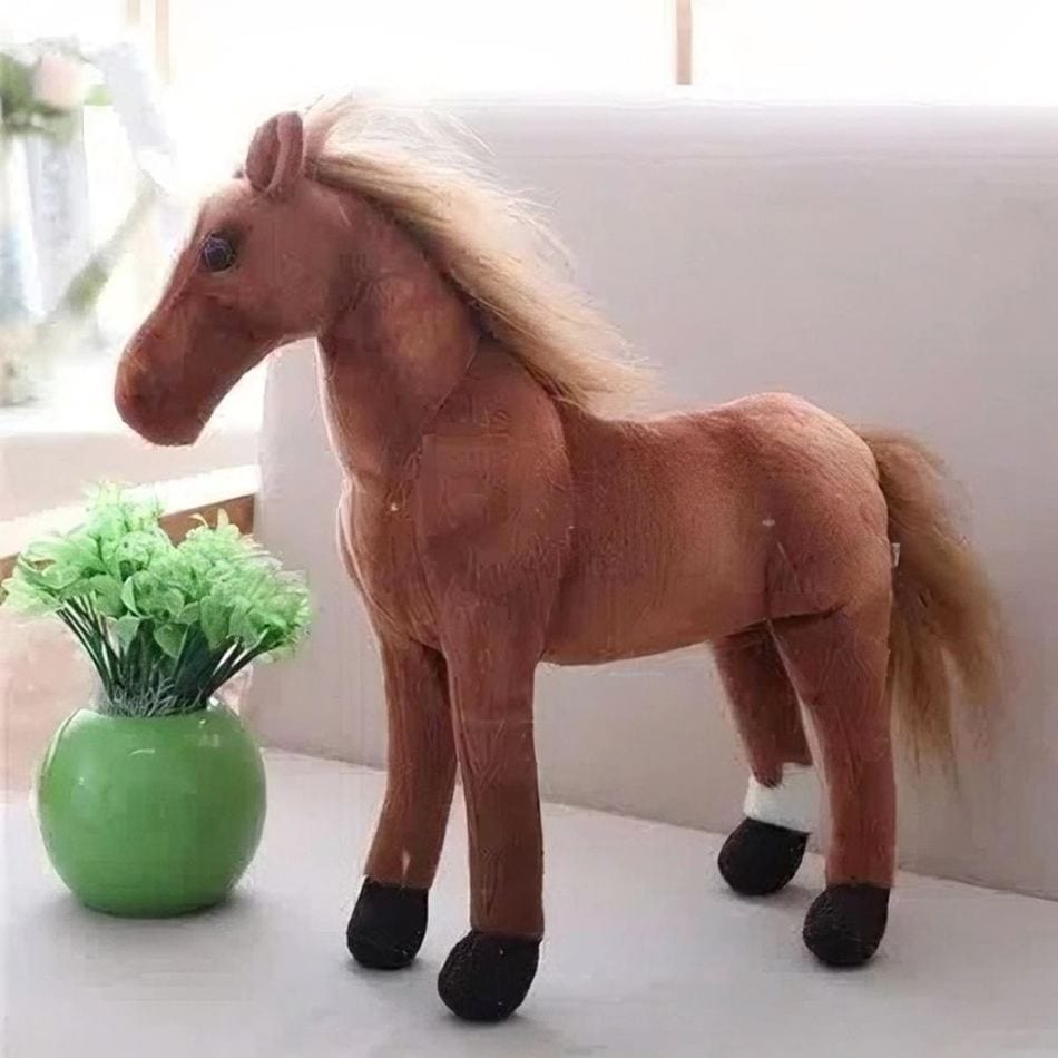 La Peluche Peluche cheval marron mignon