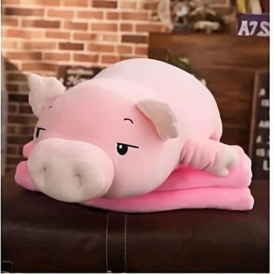 La Peluche Peluche cochon rose couché