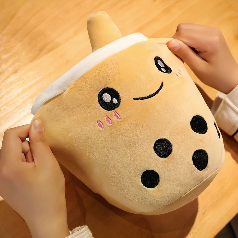 La Peluche Peluche coussin Bubble tea marron