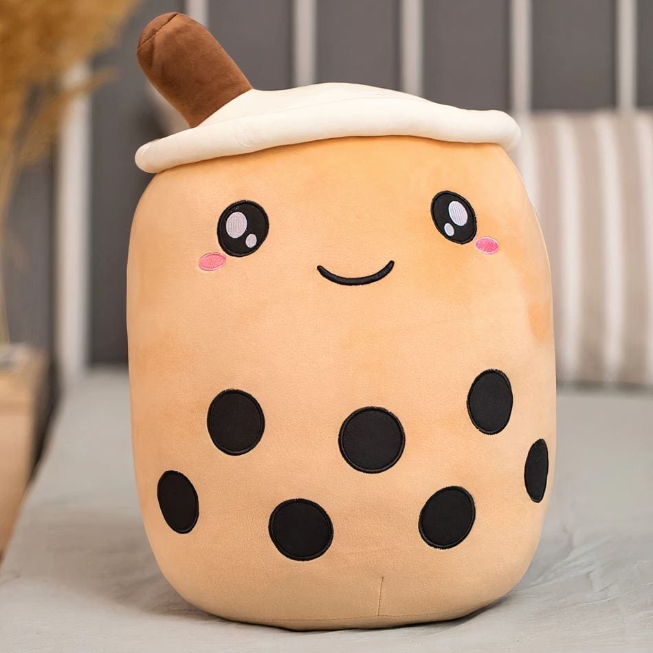 La Peluche Peluche coussin Bubble tea marron