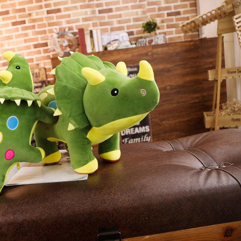 La Peluche Peluche dinosaure douce verte