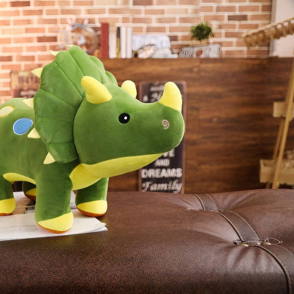 La Peluche Peluche dinosaure douce verte